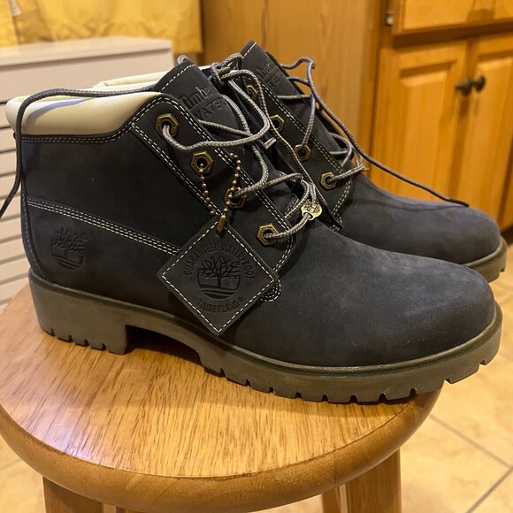 Navy Timberland Women\'s Boots Nubuck Size 9.5